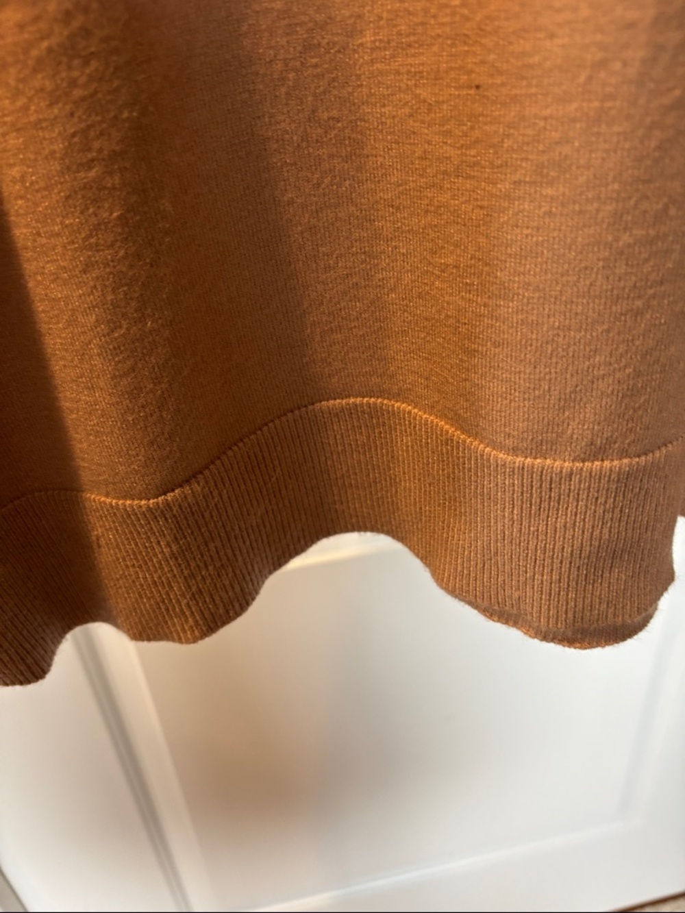 Prologue Tan V-Neck Lightweight Knit Sweater - Picture 5 of 7